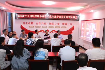 南宫NG28矿产组织观看《生命重于泰山》电视专题片